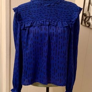 Rebecca Minkoff Smocked Yoke Blouse